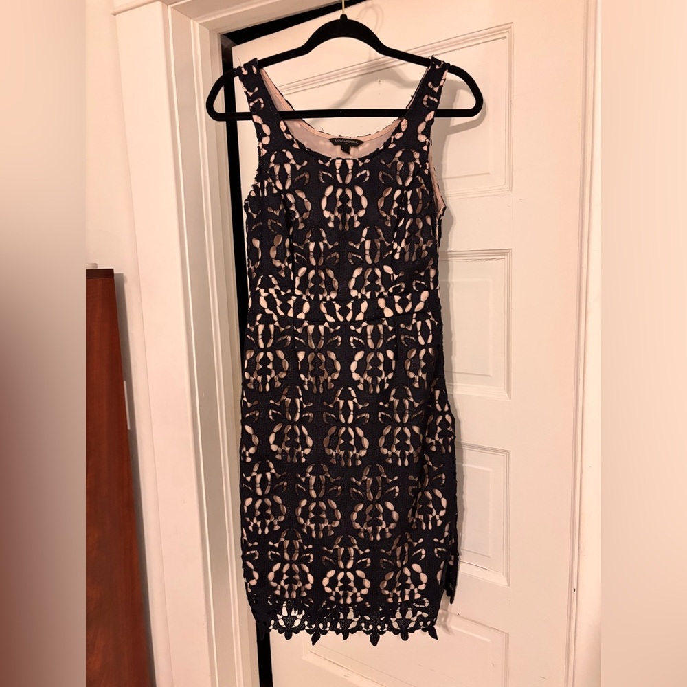 Banana Republic Navy and Nude Cocktail Dress